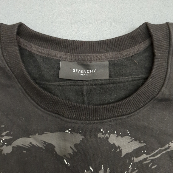 Givenchy Black Rottweiler Crew Neck Pullover Sweatshirt Size Medium - Picture 5 of 15